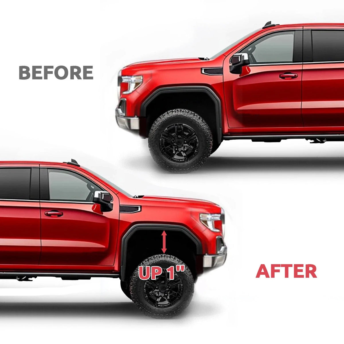 1" Front Leveling Lift Kit Strut for Chevy Silverado 1500, GMC Sierra (2007–2025)