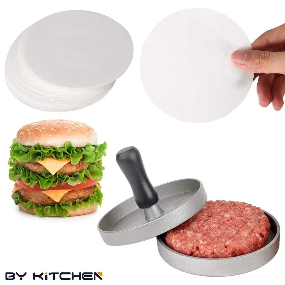 Set of 200 Burger Patty Paper Rounds for 4/4.5 Inch Press