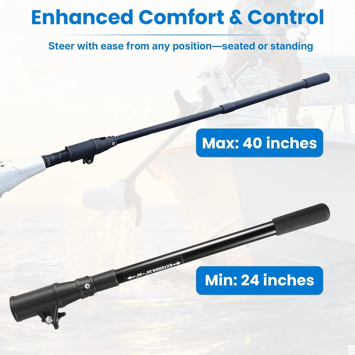 MKA-44 Telescoping Extension Handle for Minn Kota (24" to 40")