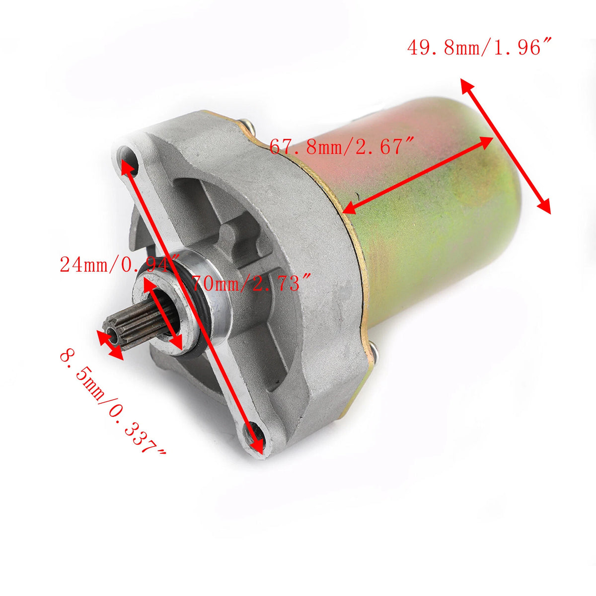 Starter Motor for Polaris Sportsman 90, Outlaw 90 (2007–2016) 0453478, 0454952, SND0571