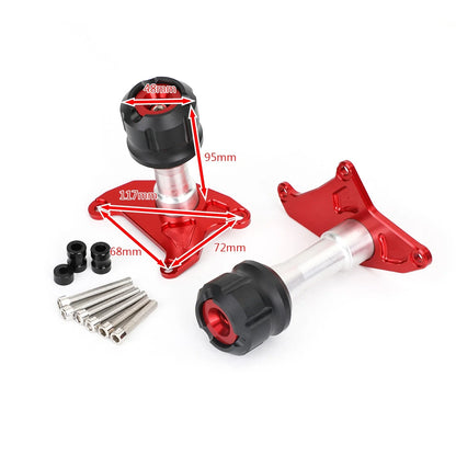 CNC Red Motorcycle Frame Slider Anti Crash for Honda MSX125 Grom (2013–2020)