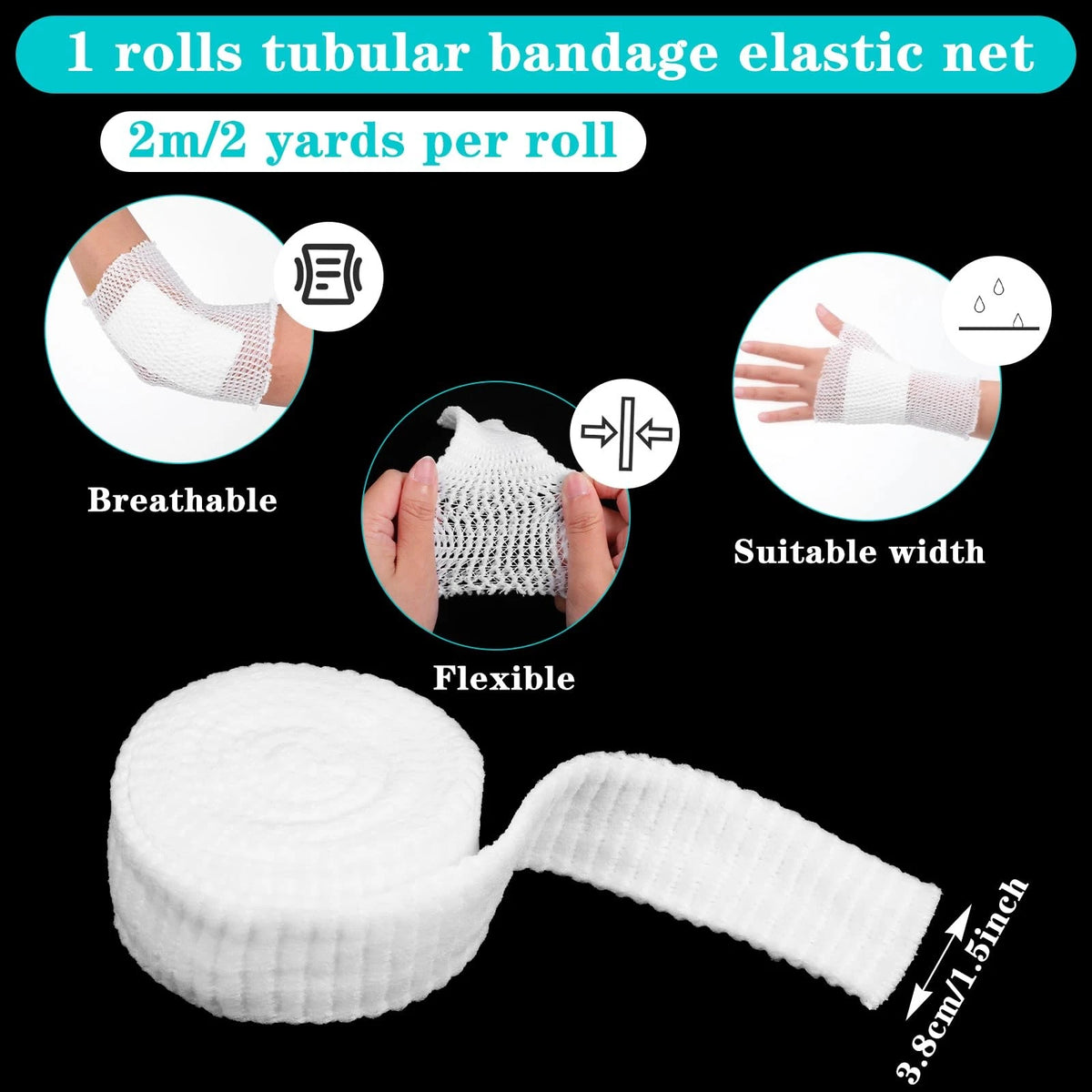 Tubular Bandage Elastic Net 1.5 Inch for Medical Use