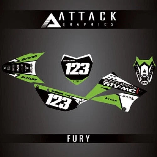 Custom Fury Complete Bike Graphics Kit for Attack Graphics (206-972-0322)