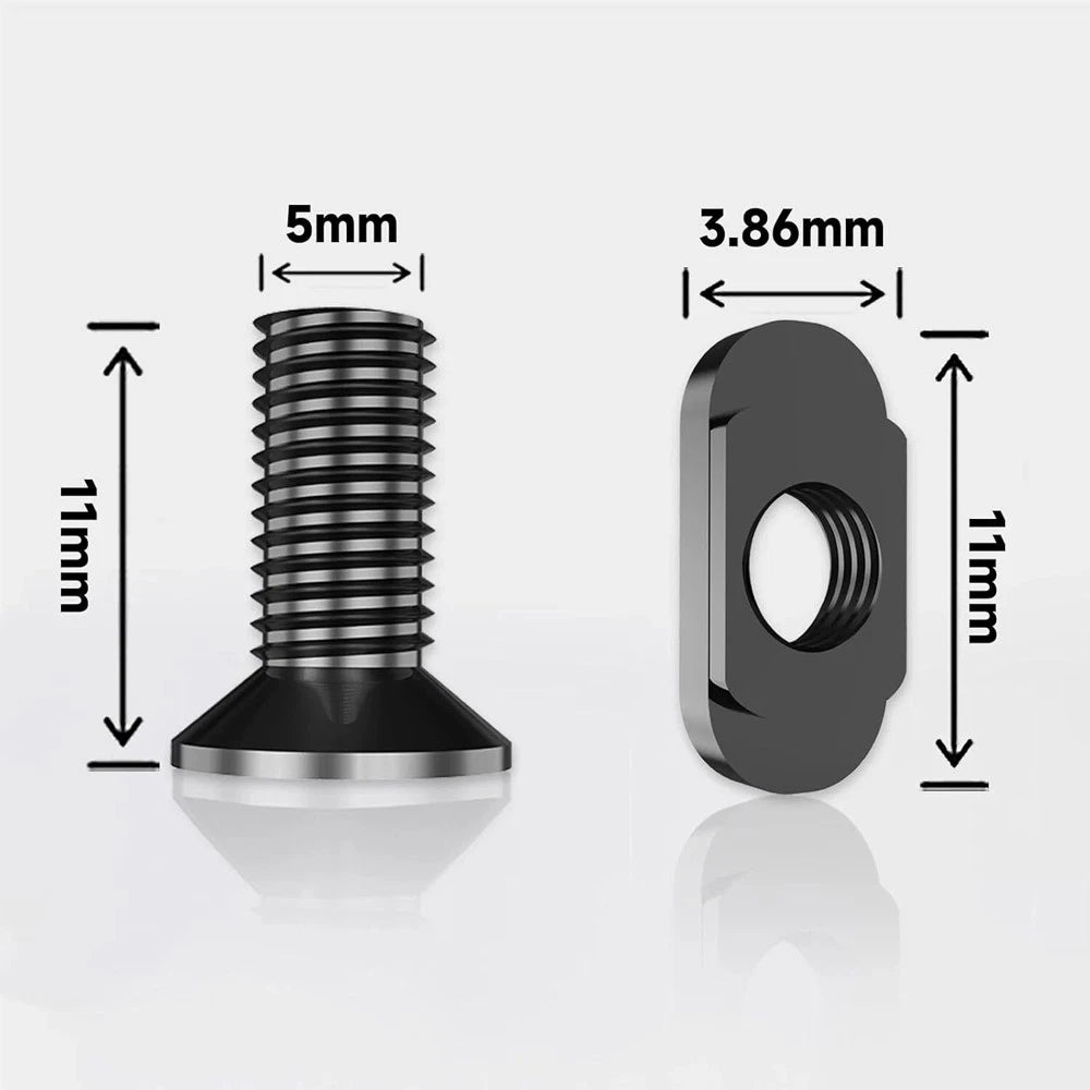 Set of 24 M5 Mlok T-Nuts & Screws for Mlok System Accessory