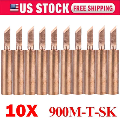 10pc Soldering Iron Tips Set for (Compatible with 900M-T-SK)