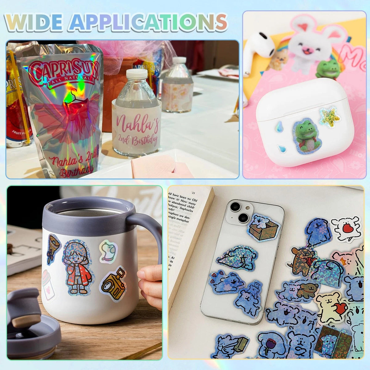 Koala Printable Holographic Vinyl Sticker Paper for Inkjet (No Part Numbers)
