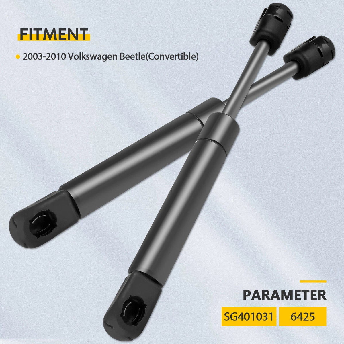 2X Rear Trunk Lift Supports for Volkswagen Beetle Convertible (2003–2010)
