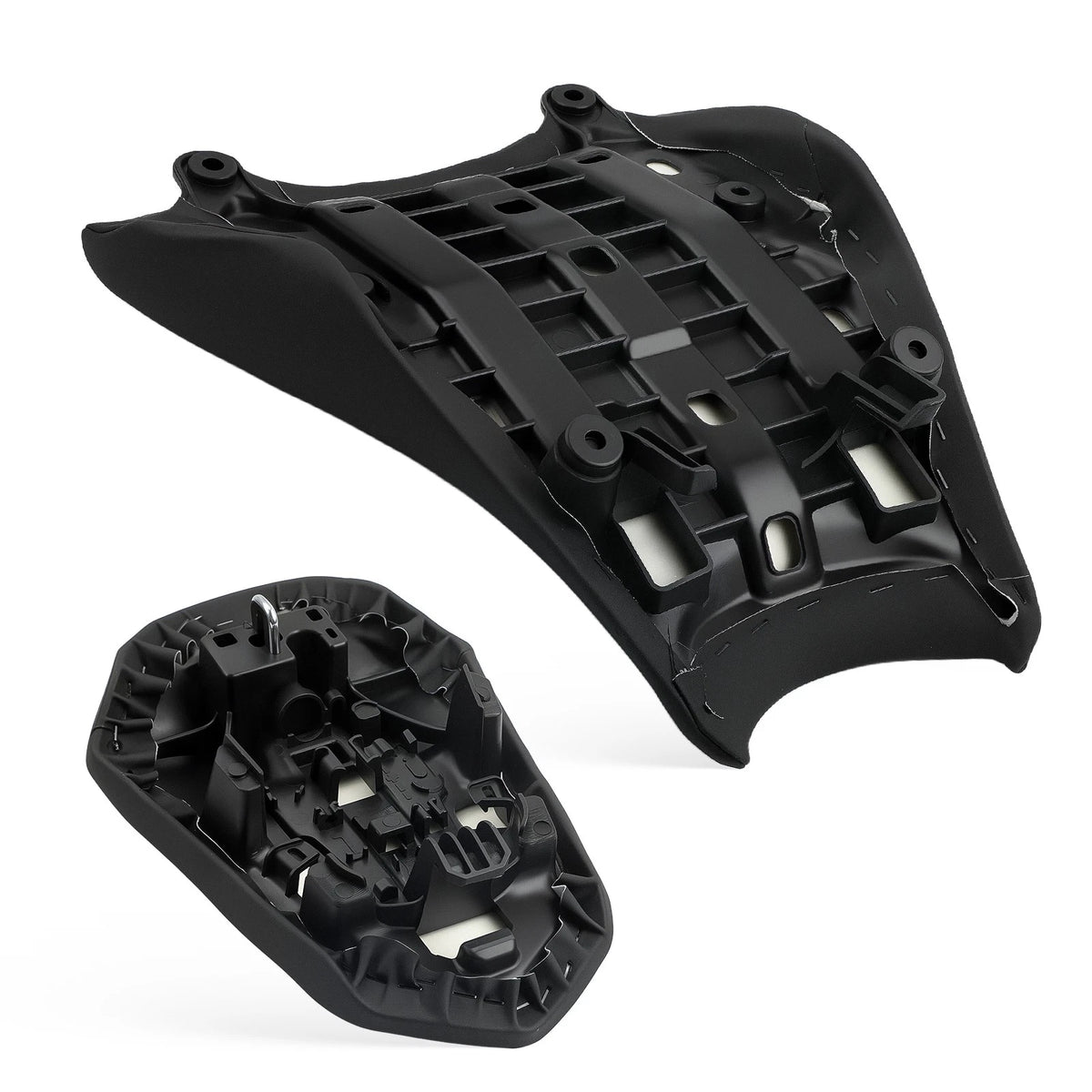Set of 2 Black Front Driver & Rear Passenger Seats for Honda CBR1000RR (2017–2024) - 77100-MKF-D41, 77300-MKF-D41