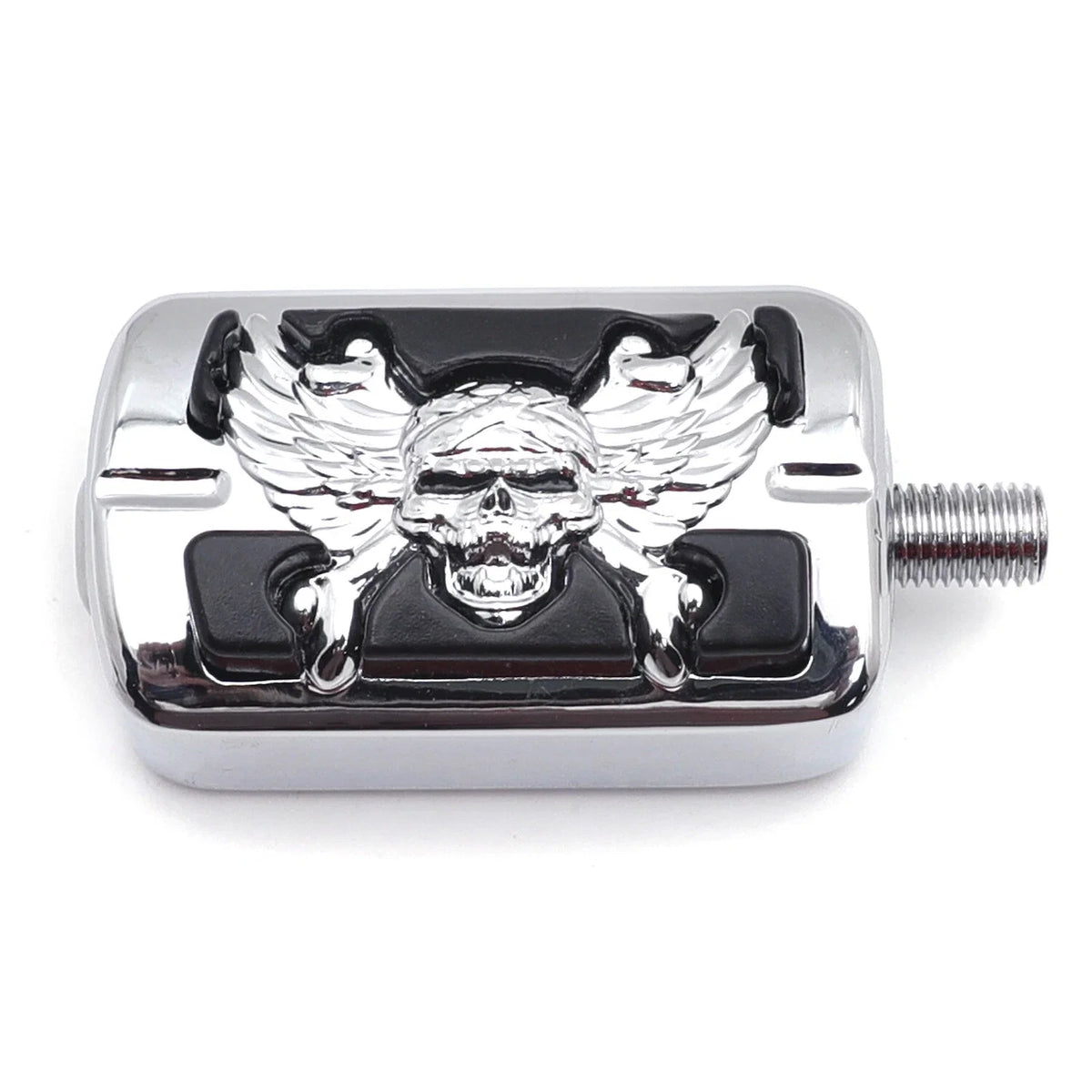 Chrome Skull Foot Peg Pedal for Harley Dyna V-Rod CVO Softail (1987–2014)
