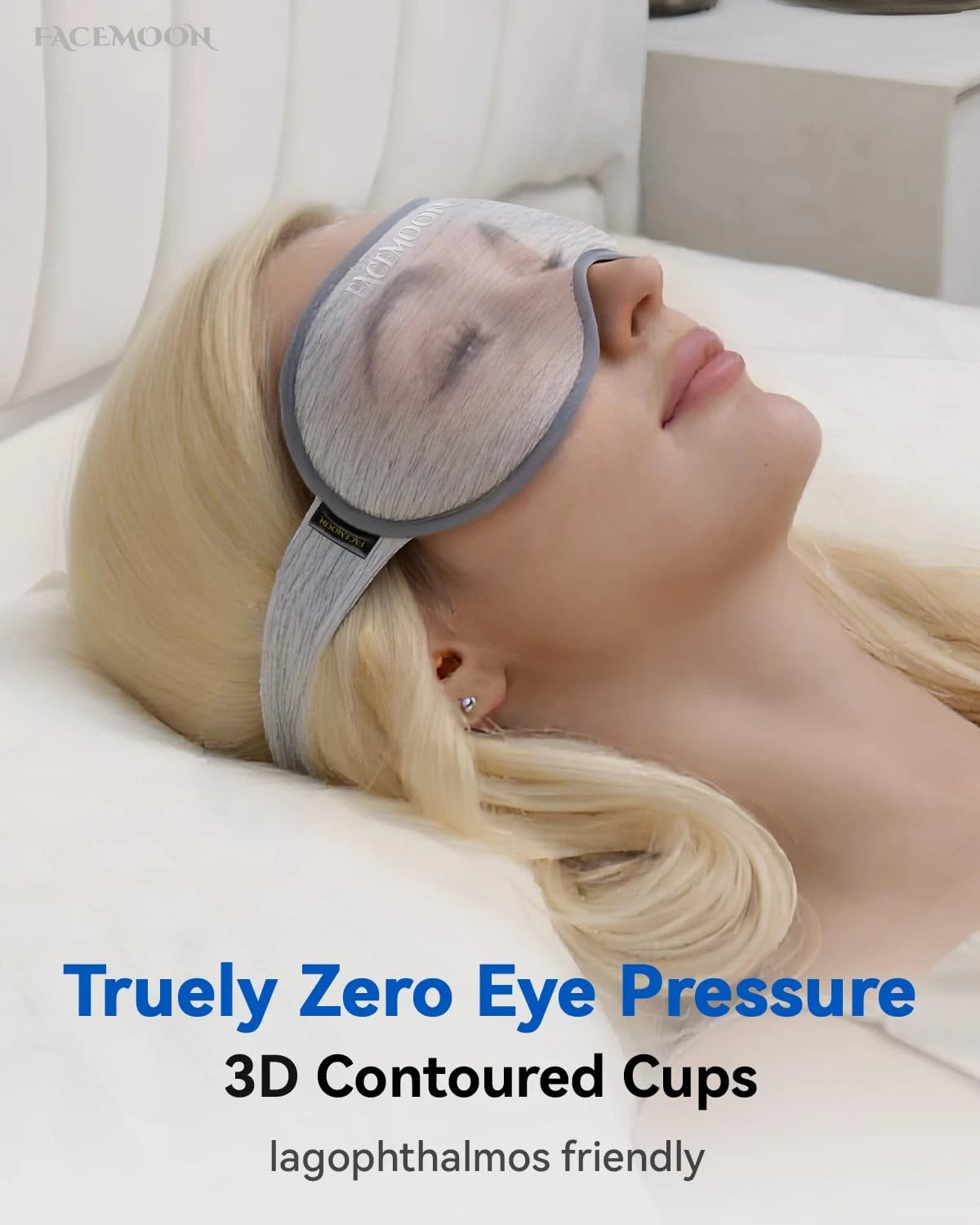 Weighted Eye Mask for Sleeping (Pack of 1) - Blackout, Grey