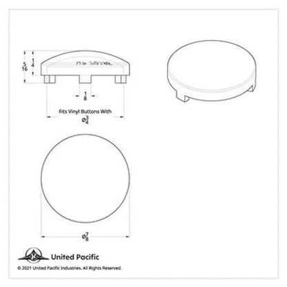 Pack of 50 Upholstery Tuck N Roll Button Covers for International FL (70195)