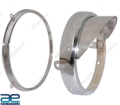 Chrome Headlamp Inner Outer Rim for Royal Enfield Classic Reborn 350