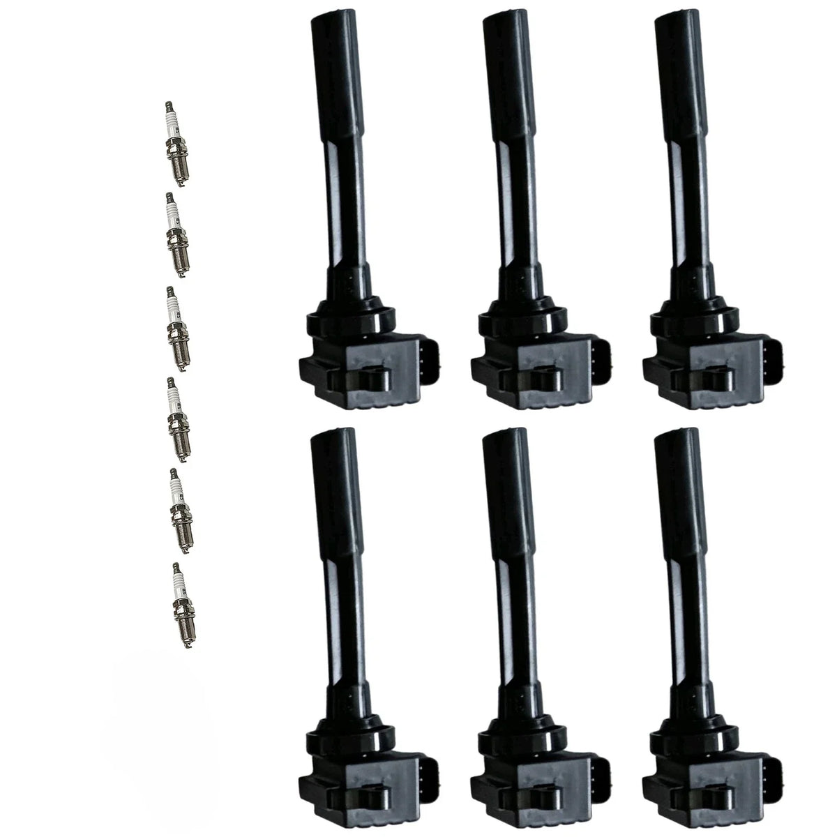 Set of 6 Ignition Coils & Iridium Spark Plugs for Honda Acura Isuzu V6 (2000–2010)