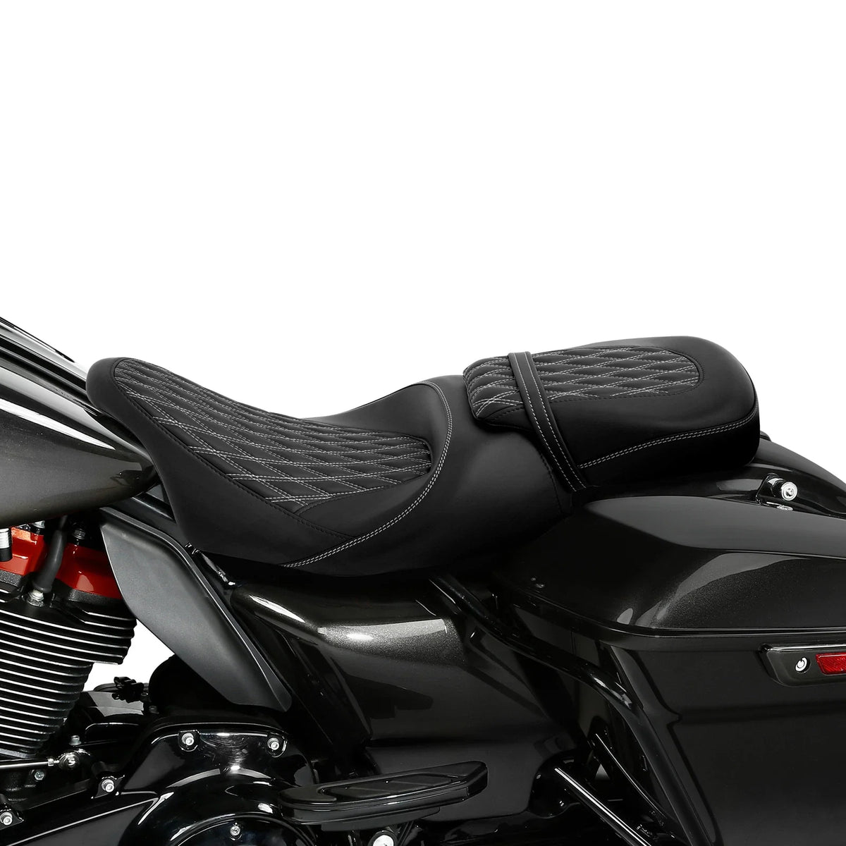 Gel Seat for Harley Road Glide King (2009–2023) Black White