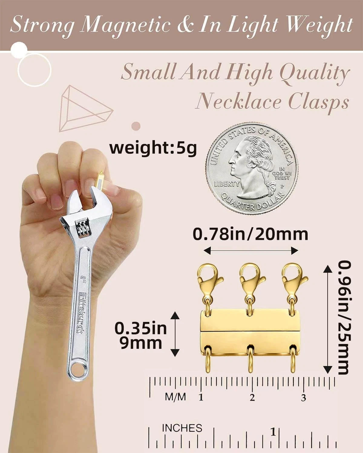 Layered Necklace Clasp for OHINGLT (18K Gold and Silver)