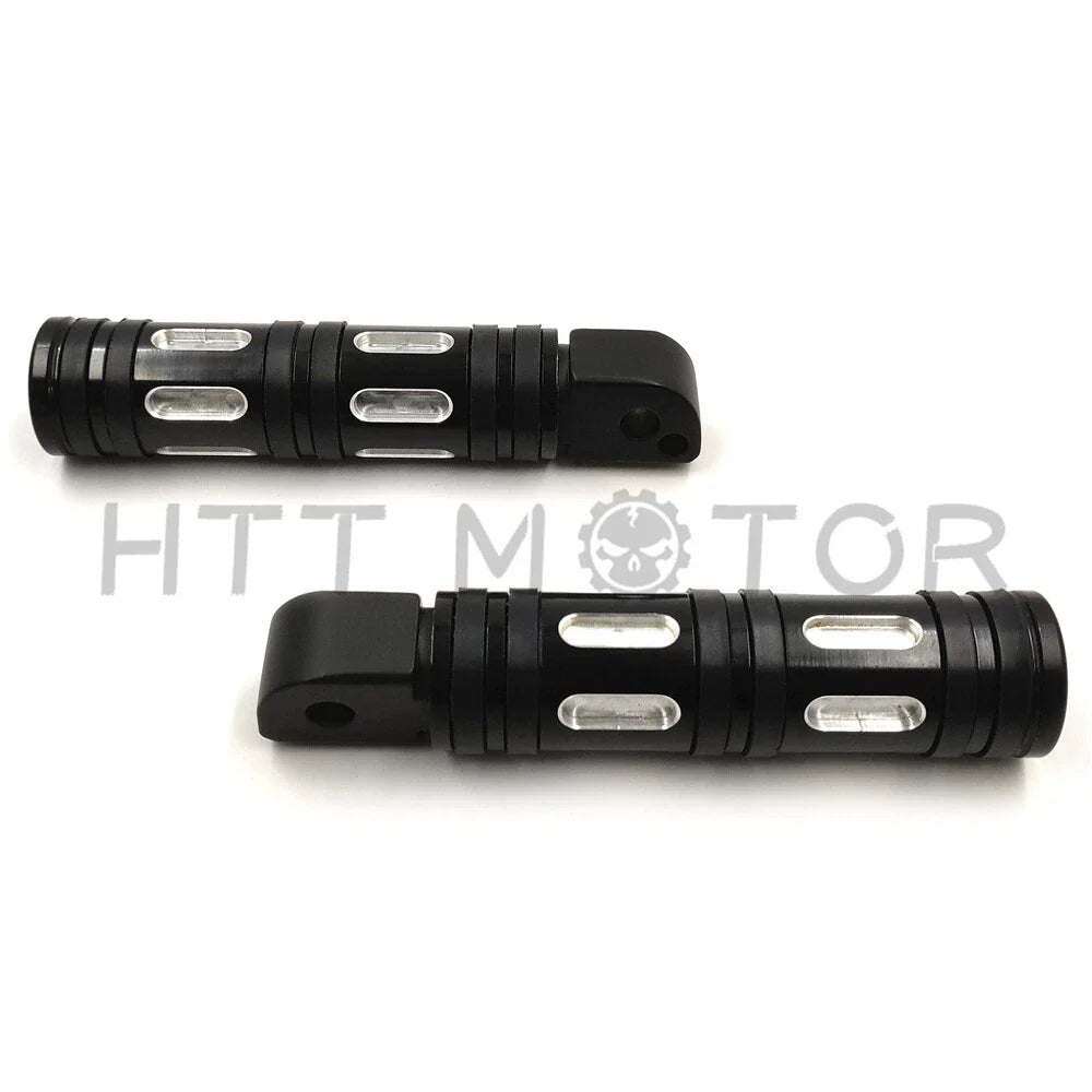 Black Edge Cut Footpegs for Harley Softail Fat Boy FLFB, Fat Bob FX (2018–2023)
