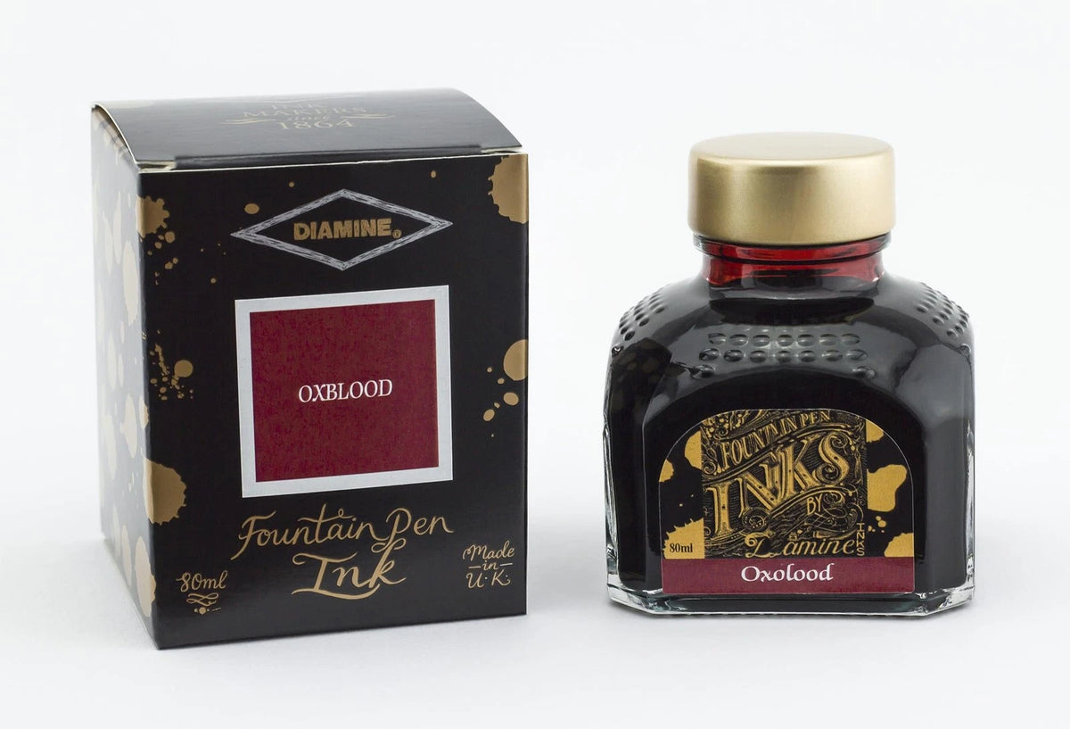 Diamine Oxblood Fountain Pen Ink Bottle 80ml (2.7 fl oz)