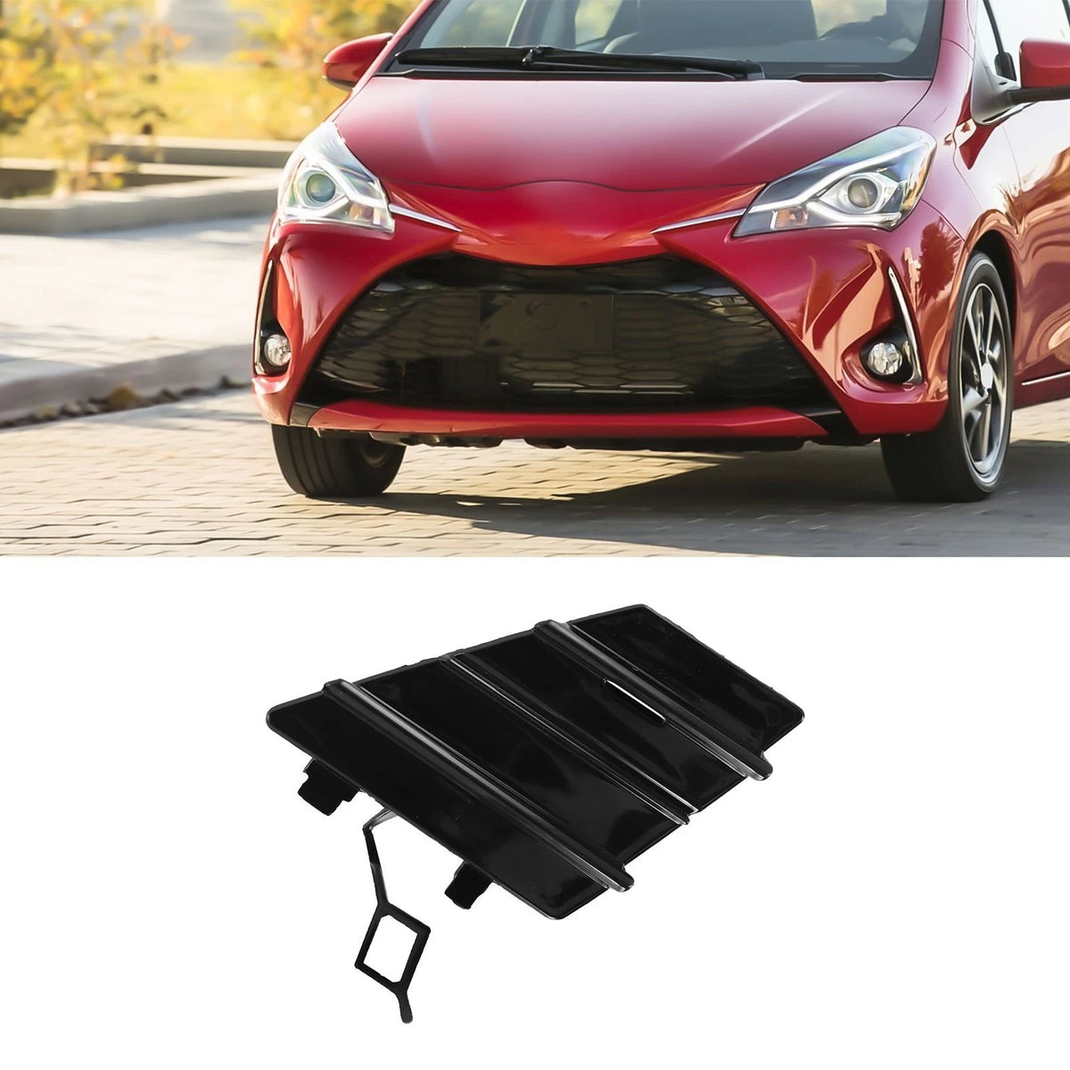 Bumper Tow Hook Eye Cover Cap for Toyota Yaris