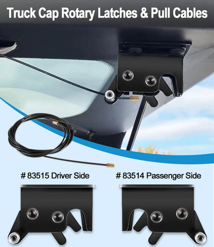 Black Twist Handle Kit for Leer Truck Caps