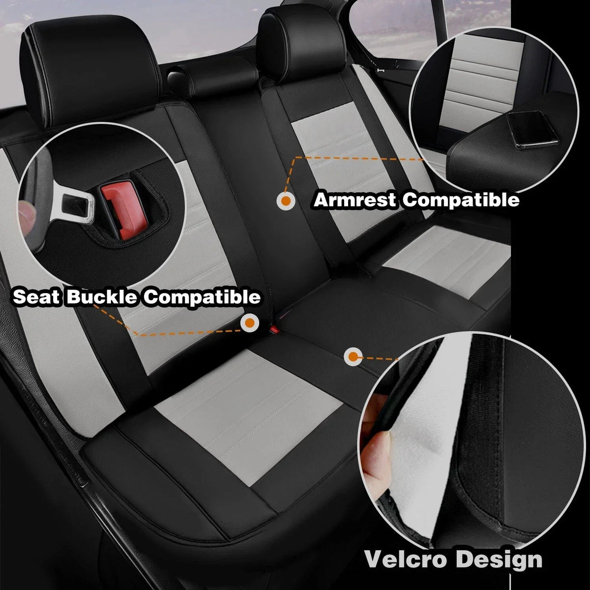 Set of 5 Leather Seat Covers for Silverado 1500 2500