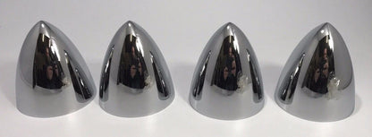 Hubcap Center Accessory Set of 4 Chrome Bullet Nose for Hot Rod Custom (1930–1970)