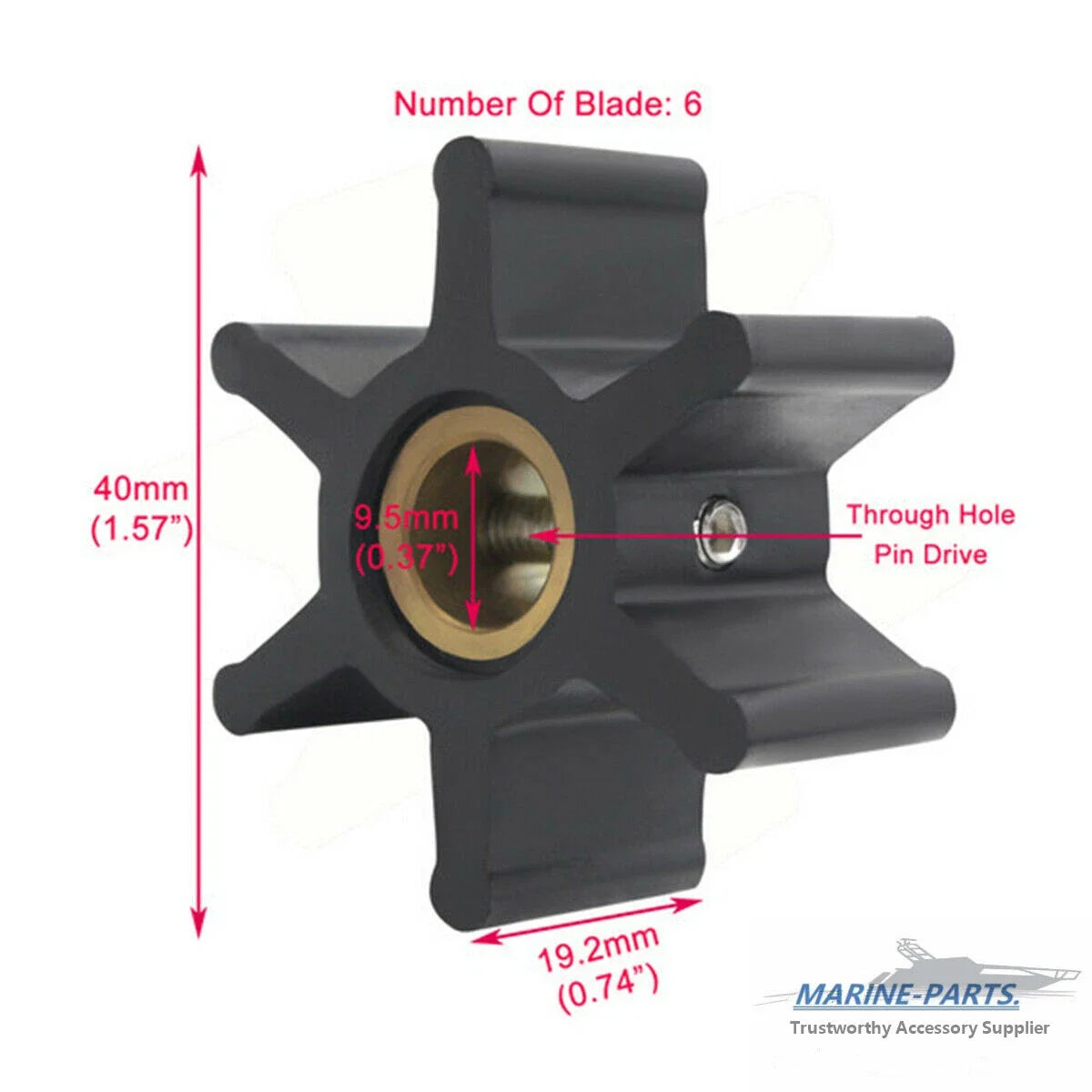 Impeller Kit for Johnson 09-806B (Jabsco 4528-0001, Sierra 18-3079)