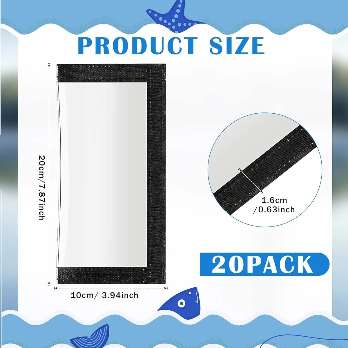 20-Pcs Clear PVC Fishing Hook Covers for Safety and Storage