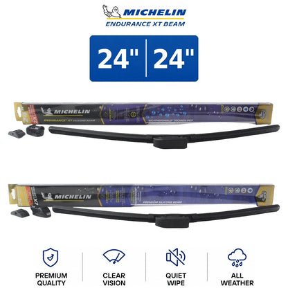 Set of 2 Michelin Endurance XT Beam Wiper Blades for Dodge Ram 1500 (2002–2008)