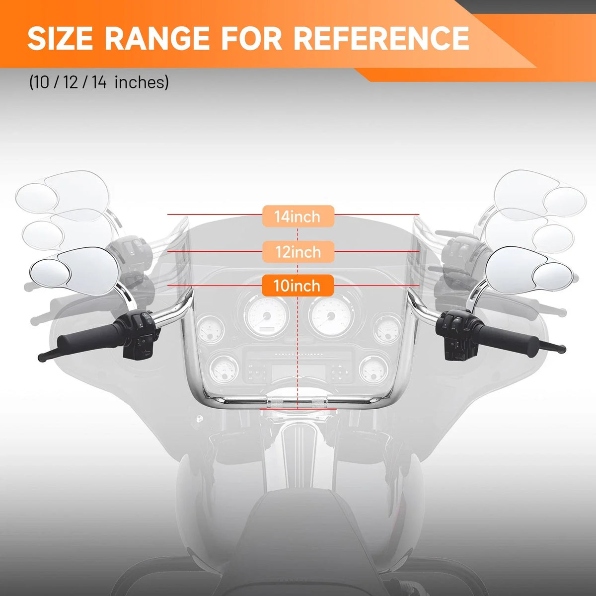 10" Pre-Wired Meathook Ape Hanger Handlebar for Harley Street Glide (2014–2023)
