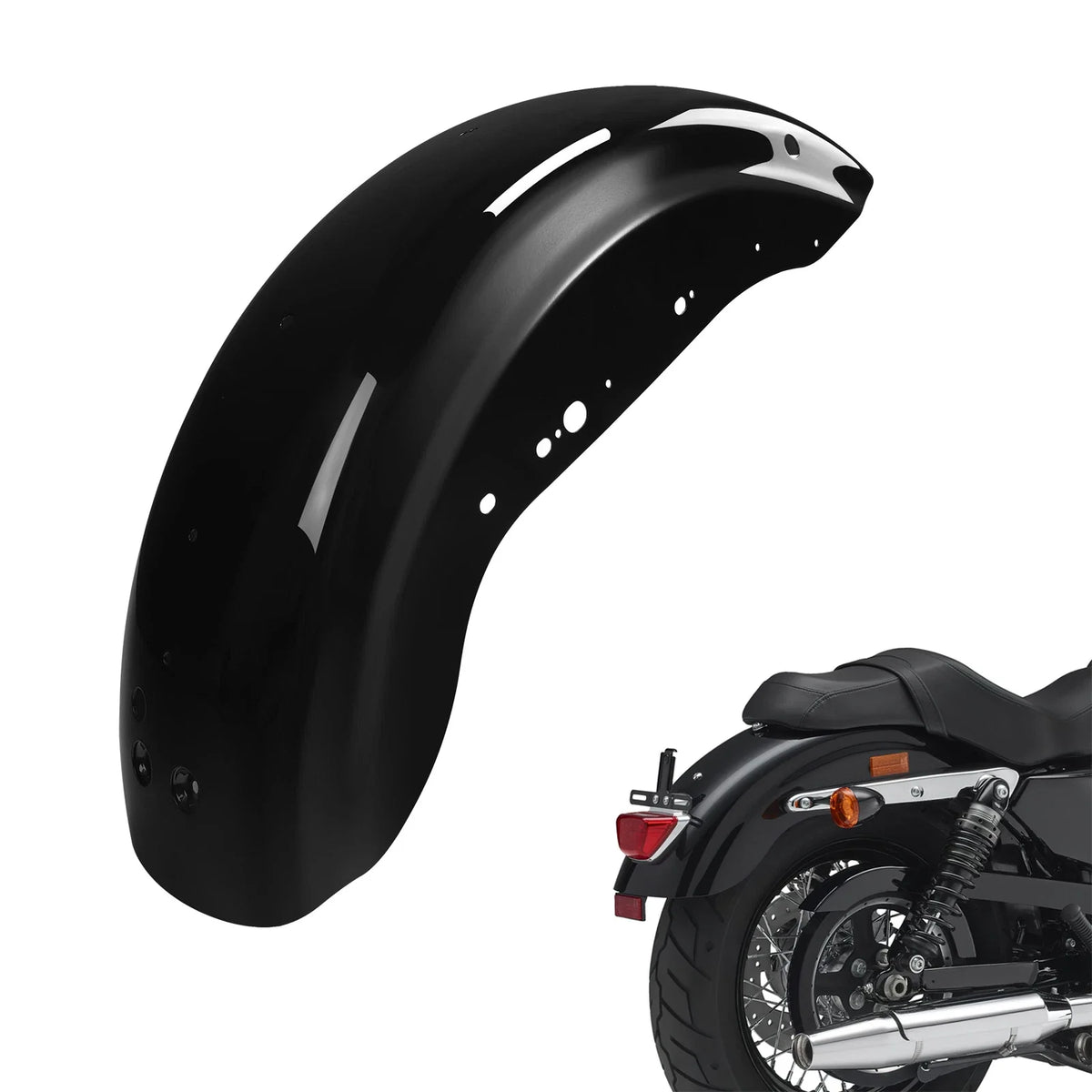 Vivid Black Rear Fender for Harley Sportster 1200 (2011–Present)