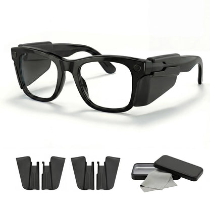 2 Pairs Silicone Side Shields for Glasses - Matte Black