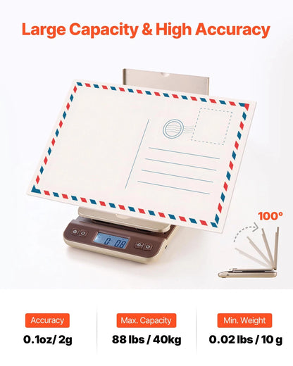 Digital Shipping Postal Scale for VEVOR (2010–2023) 9.8 x 6.3 x 1.6 in