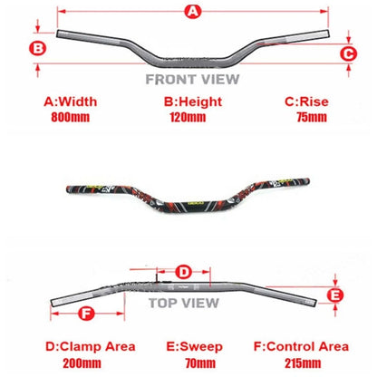 1 1/8" Fat Bars 28mm Handlebars for MX Enduro Off Road Motorcycle