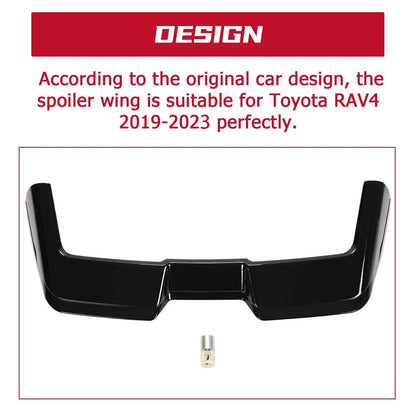 Rear Roof Spoiler for Toyota RAV4 (2019–2023) Glossy Black