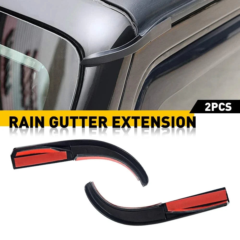 Water Rain Diverter Slot Guard Gutter Extension for Jeep Wrangler JK (2007–2017)