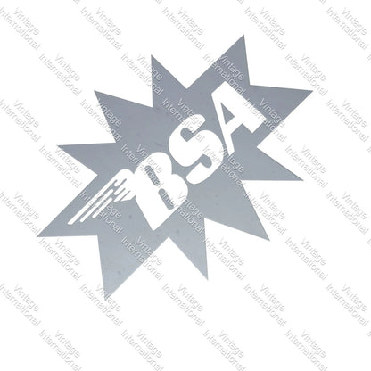 Set of 2 BSA Stickers Decal White 127mm x 103mm for A65 A10 B44 B25 A75