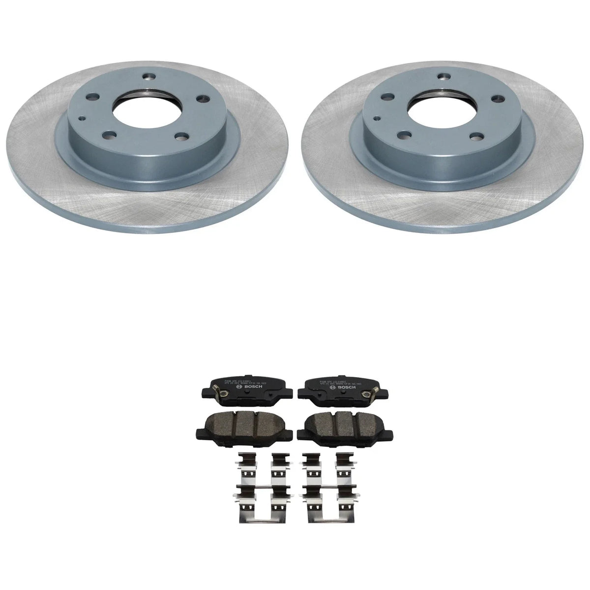 DuraGo Rear Rotors & Bosch QuietCast Ceramic Disc Brake Pads Kit for Mazda 6