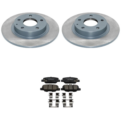 DuraGo Rear Rotors & Bosch QuietCast Ceramic Disc Brake Pads Kit for Mazda 6