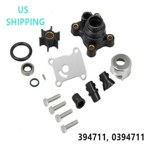 Water Pump & Impeller Repair Kit for Johnson/Evinrude/OMC (394711, 386697)