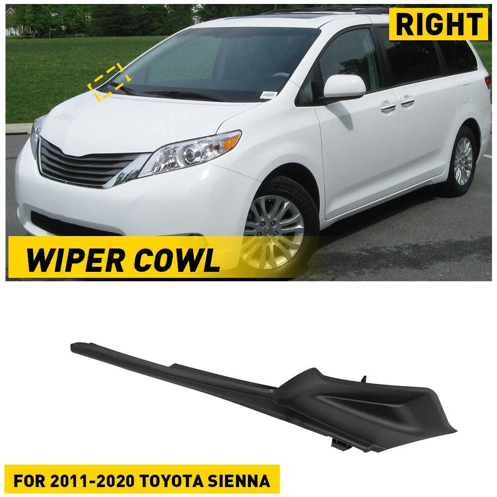 Right Side Windshield Wiper Cowl Cover Panel for Toyota Sienna (2011–2020)
