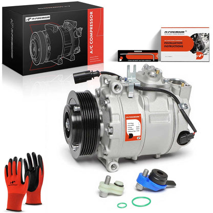 A/C Compressor with Clutch for Audi A4 A4 Quattro A6 A6 Quattro (2002) - 8E0260805F, 4B0260805H, 8E0260805S