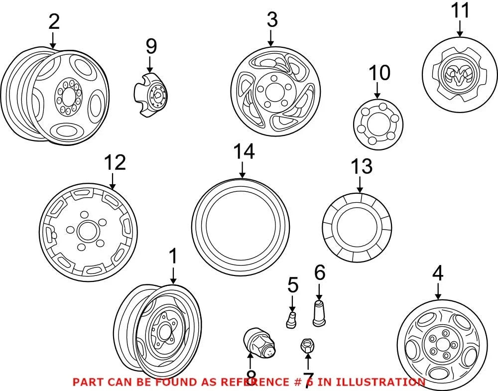 Genuine OEM Tire Valve Stem for Ram 2500 3500 (2010–2023)