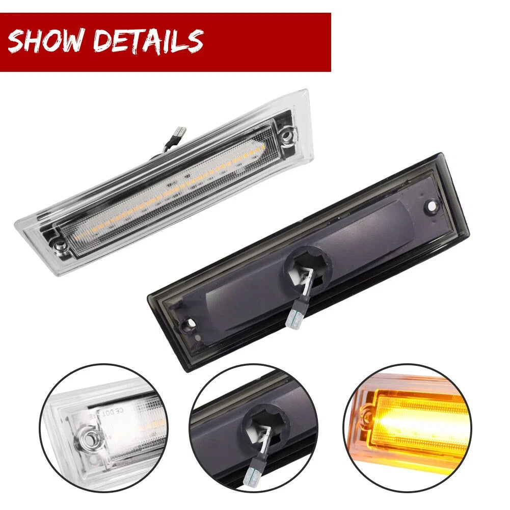 LED Front Side Marker Lamps for Chevrolet C10 C20 C30 GMC C1500 C2500 (1981–1991)
