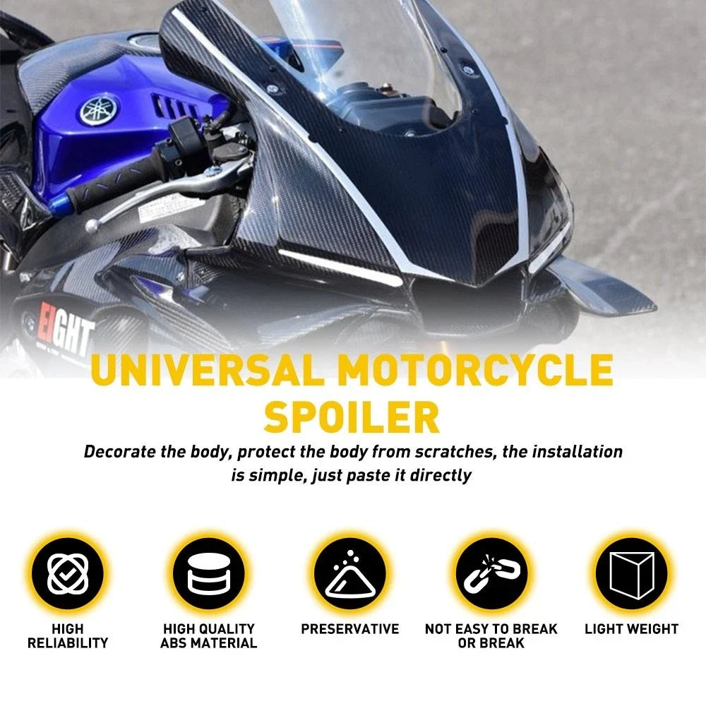 Winglet Air Deflector Kit for Universal Motorcycle (LH & RH) - Black Gloss