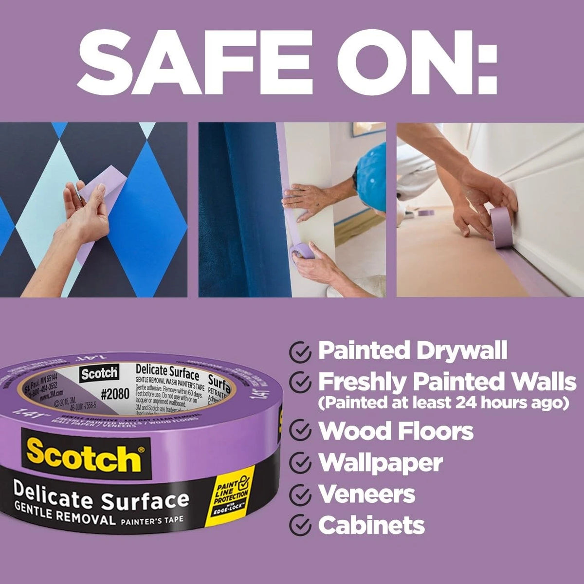 Delicate Surfaces Painters Tape for (0.94 in x 60 yd)