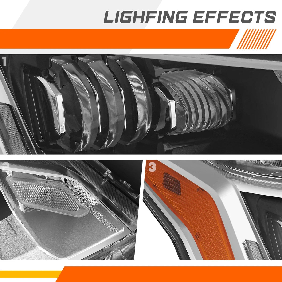 Chrome Amber Headlight for Chevrolet Equinox (2018–2021)