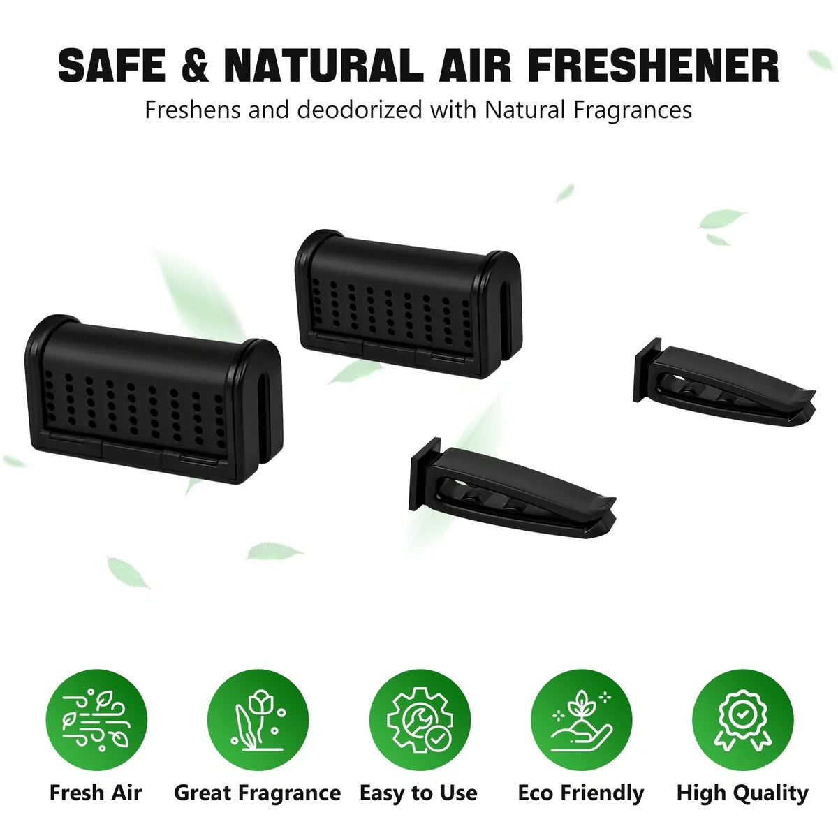 2X Clip On Air Freshener for Tesla Model 3 & Y (Long Last, Black Squash Scent)