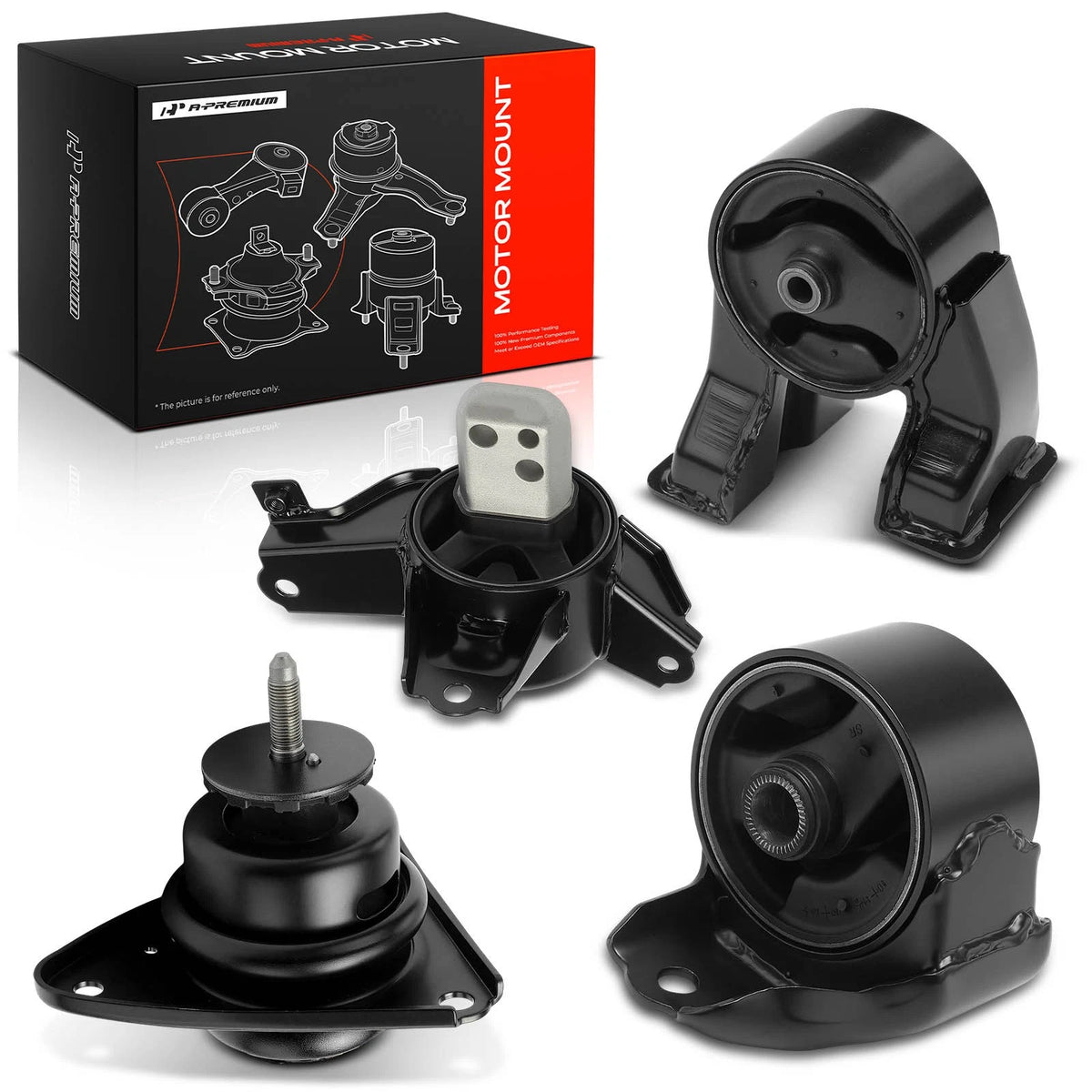 Set of 4 Engine Motor & Trans Mounts for Hyundai Elantra (2007–2012) 219102H150, 218100Q000, 218102H000