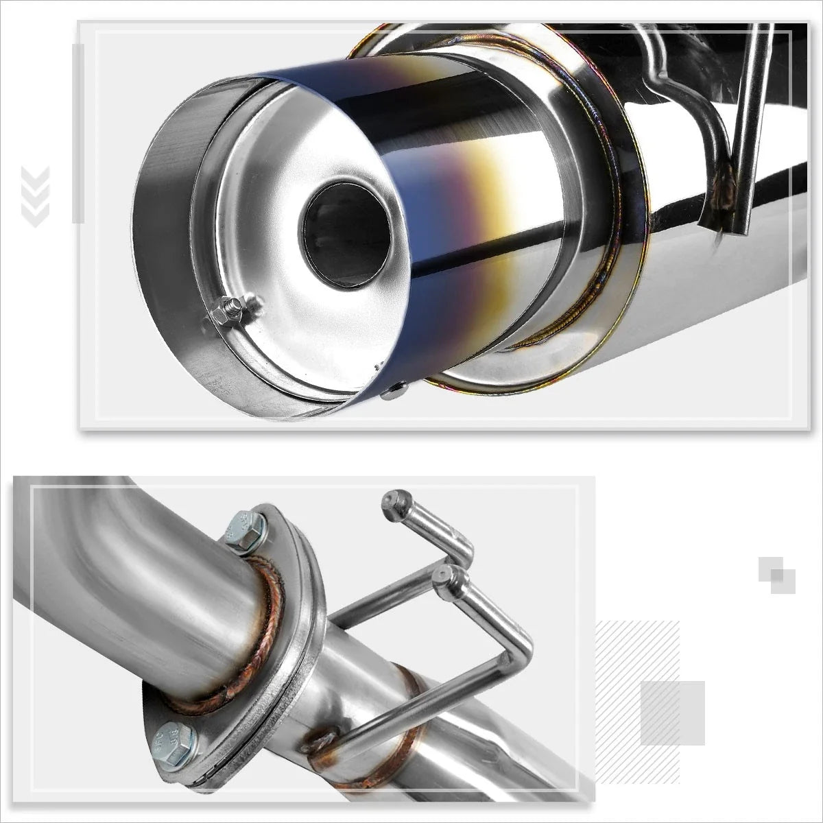 4" Burnt Tip Catback Exhaust System for Acura RSX DC5 (2002–2006)