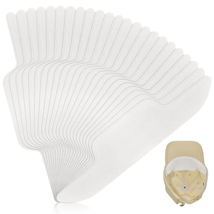 Set of 50 Disposable Hat Sweat Liner Shields 11.4 x 2.7" White